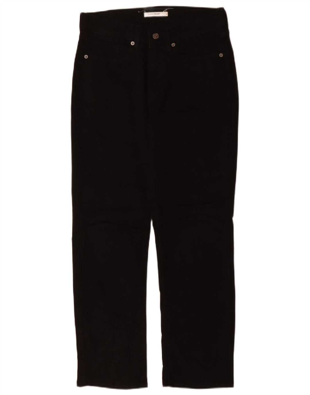 LEVI'S Dame Klassiske Straight Jeans US 6 Medium W30 L27 Sort Bomuld