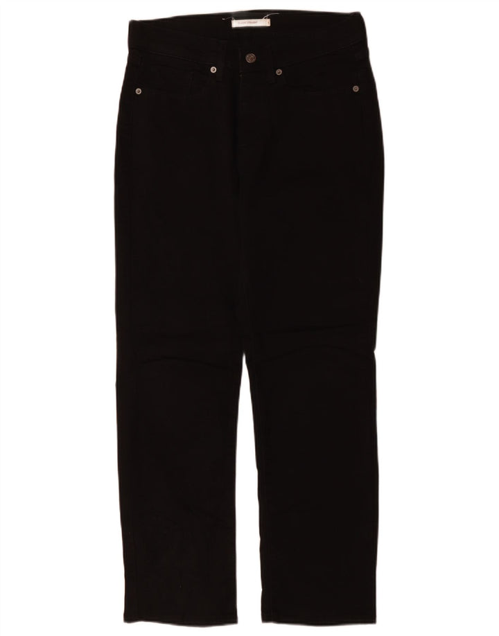 LEVI'S Dame Klassiske Straight Jeans US 6 Medium W30 L27 Sort Bomuld