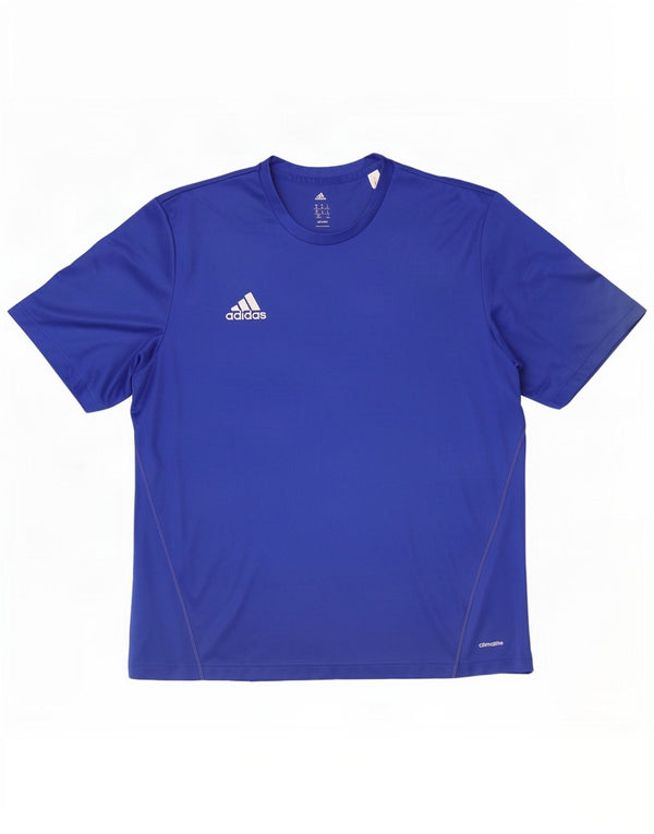 Adidas Herre Climalite T-Shirt Top XL Blå Polyester