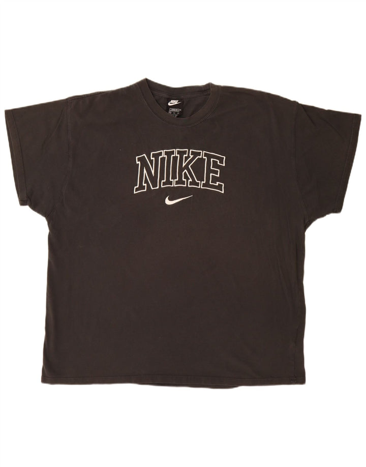 NIKE Herre Loose Fit Grafisk T-Shirt Top 2XL Sort Bomuld