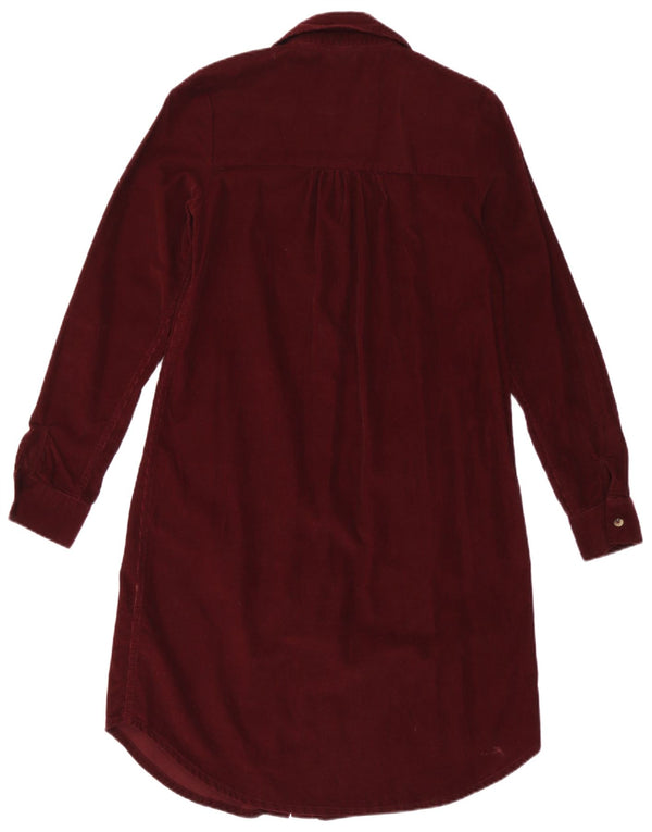 Fat Face Kvinders Corduroy Shirt Dress UK 6 XS Bourgogne bomuld