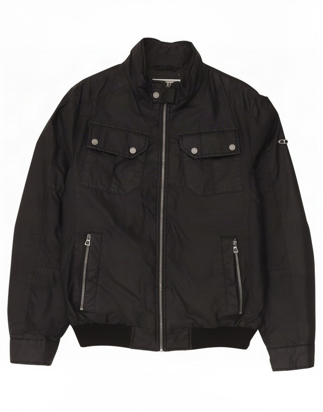 Geox Herre Bomber Jacket UK 40 Stor Sort Bomuld