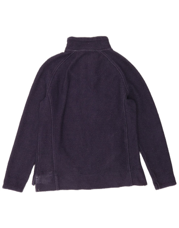 Weird Fish Dame Zip Neck Sweatshirt Jumper UK 12 Medium Navy Blue Bomuld