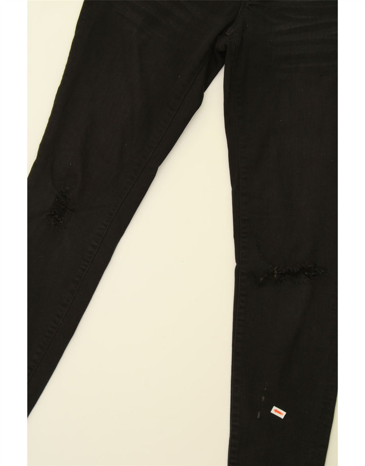 J. CREW Womens Toothpick Distressed Skinny Jeans  W27 L27 Black Vintage J. Crew and Second-Hand J. Crew from Messina Hembry 