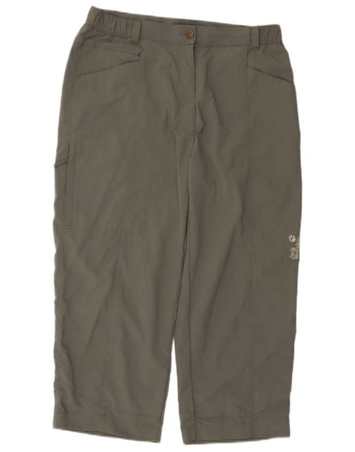 Jack Wolfskin Dame Cargo Cropped Bukser W32 L23 Khaki Polyamid