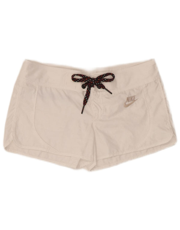 Nike sportsshorts til kvinder UK 10 Small White Polyester