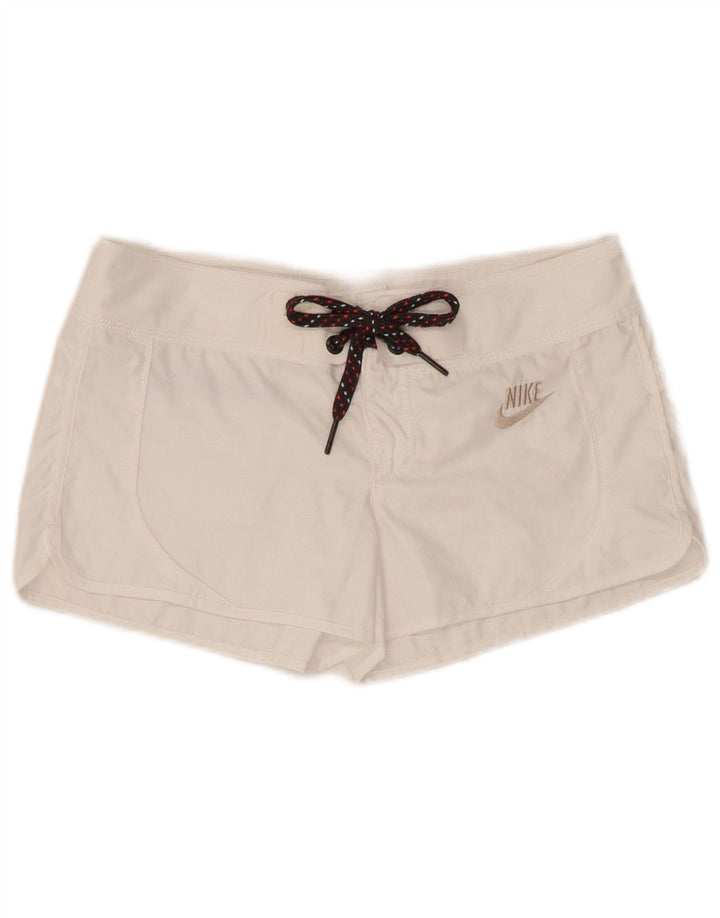 Nike sportsshorts til kvinder UK 10 Small White Polyester