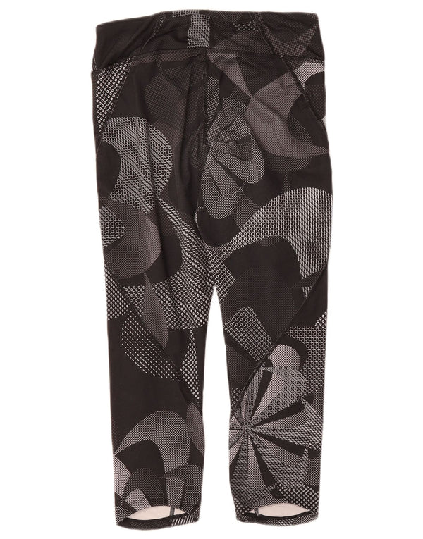 Nike Dame Grafiske Capri Leggings UK 8 Small Black Floral Polyester