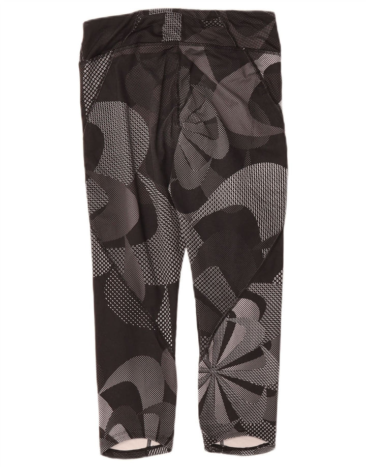 Nike Dame Grafiske Capri Leggings UK 8 Small Black Floral Polyester