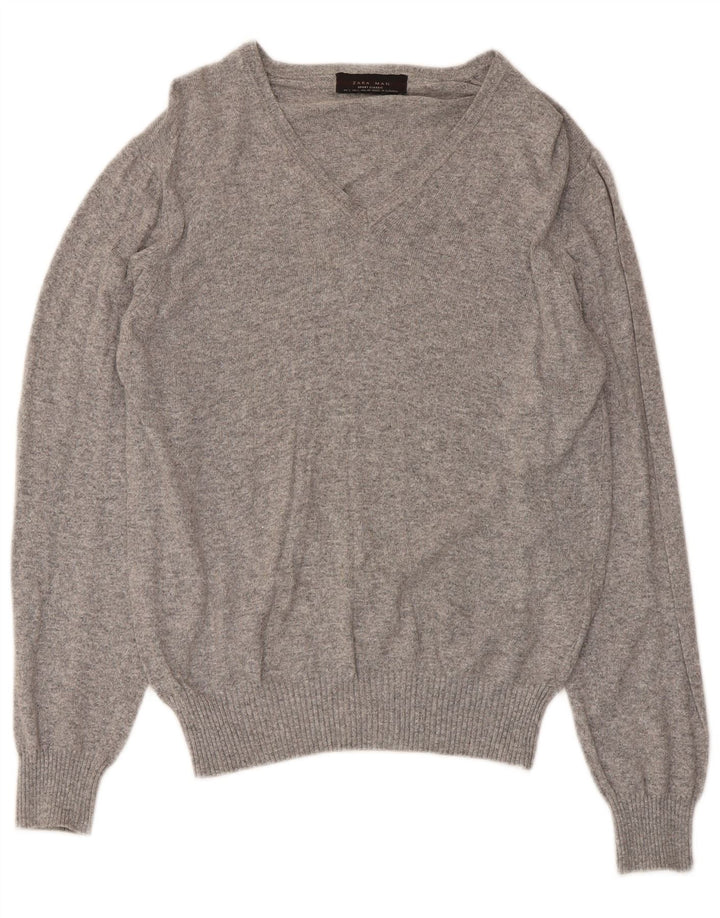 Zara Herre V-hals sweater Stor Grå