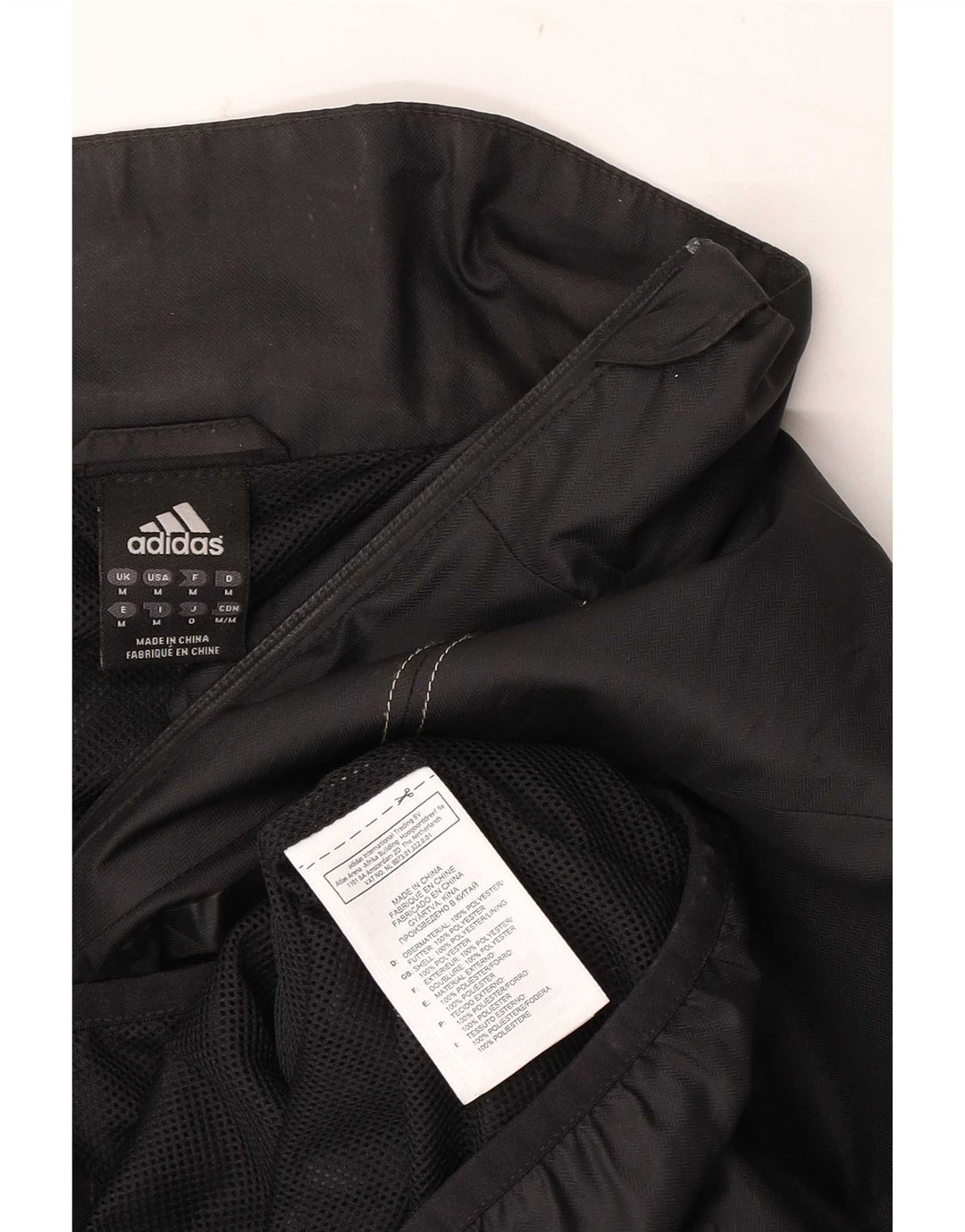 Adidas Regnjakke til mænd UK 38 Medium Sort Polyester