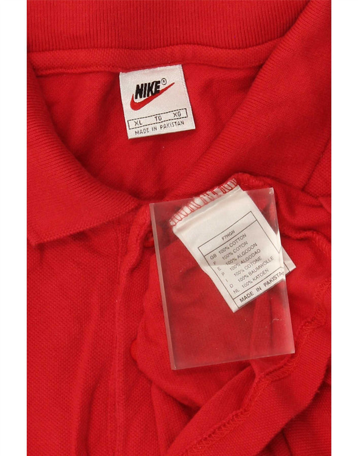 Nike herre poloshirt XL rød bomuld