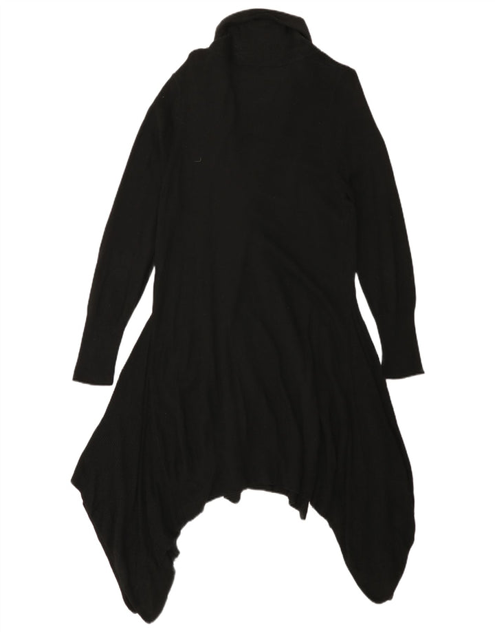 Marks & Spencer Dame Longline Åben Cardigan Sweater UK 16 Large Black