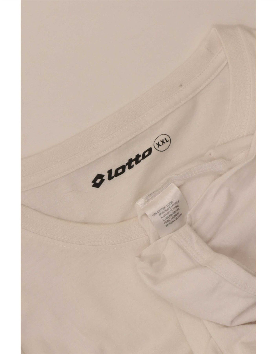 Lotto Herre T-Shirt Top 2XL Hvid Bomuld