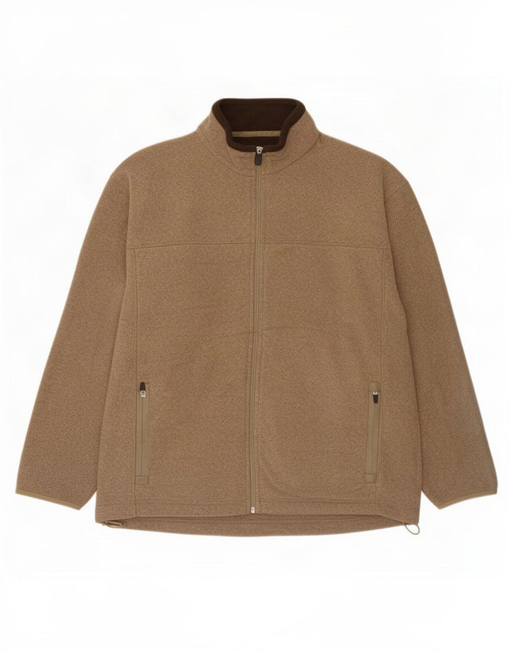 Marks & Spencer Fleecejakke til mænd UK 40 Stor brun polyester