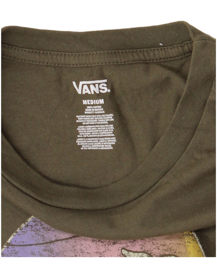 Vans Drenge Grafisk T-Shirt Top 10-11 år Medium Khaki Bomuld