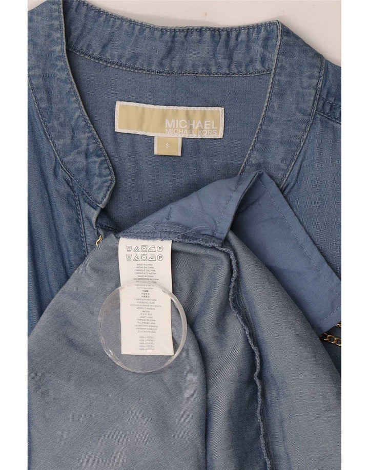 Michael Kors Dame Shift Dress UK 10 Small Blue Lyocell