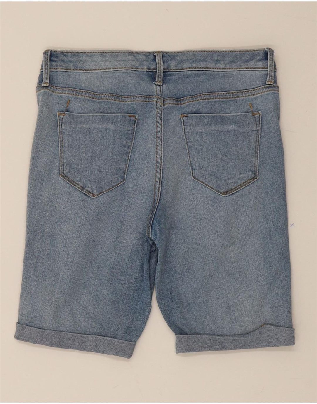 MOSSIMO Womens Mid Rise Mid Rise Bermuda Denim Shorts US 6 Medium W28 Blue Vintage Mossimo and Second-Hand Mossimo from Messina Hembry 