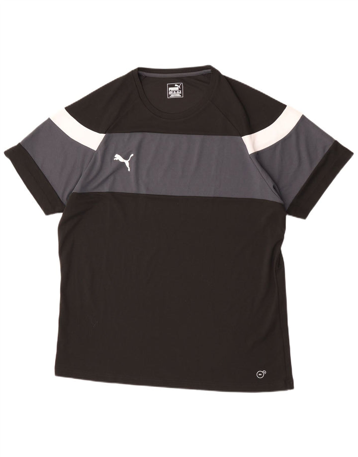 PUMA Herre T-Shirt Top 2XL Sort Colourblock