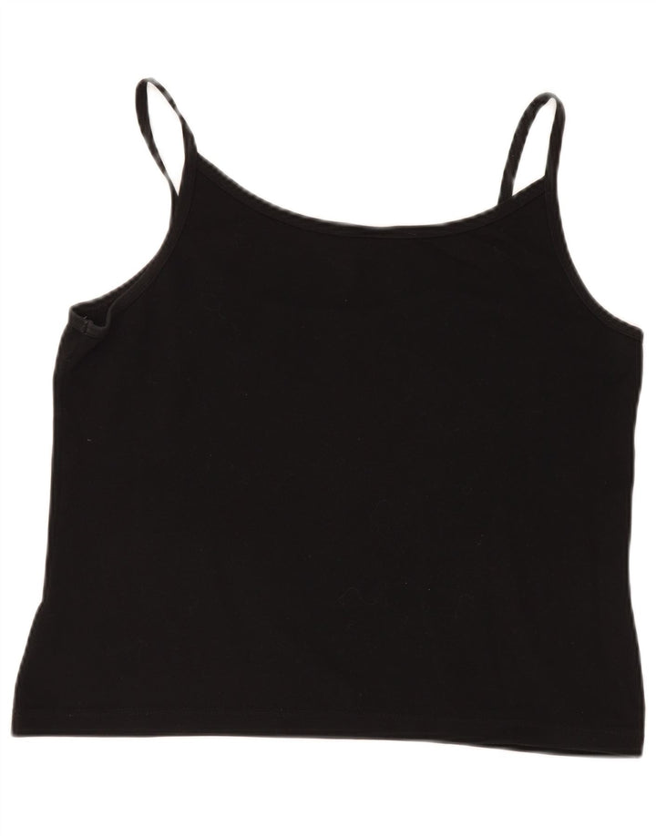 Lacoste Dame Cami Top Størrelse 48 XL Sort Bomuld