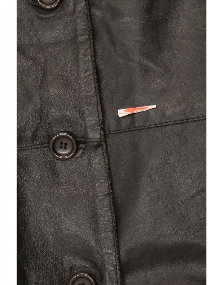 Vintage læderjakke til kvinder IT 42 Medium sort læder