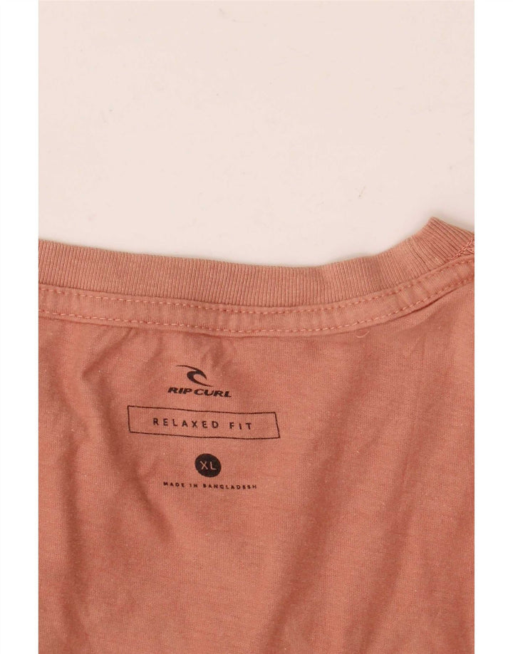 Rip Curl Herre Relaxed Fit Grafisk T-Shirt Top XL Pink