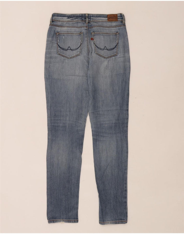 Superdry Dame Standard Distressed Skinny Jeans W26 L32 Blå Bomuld