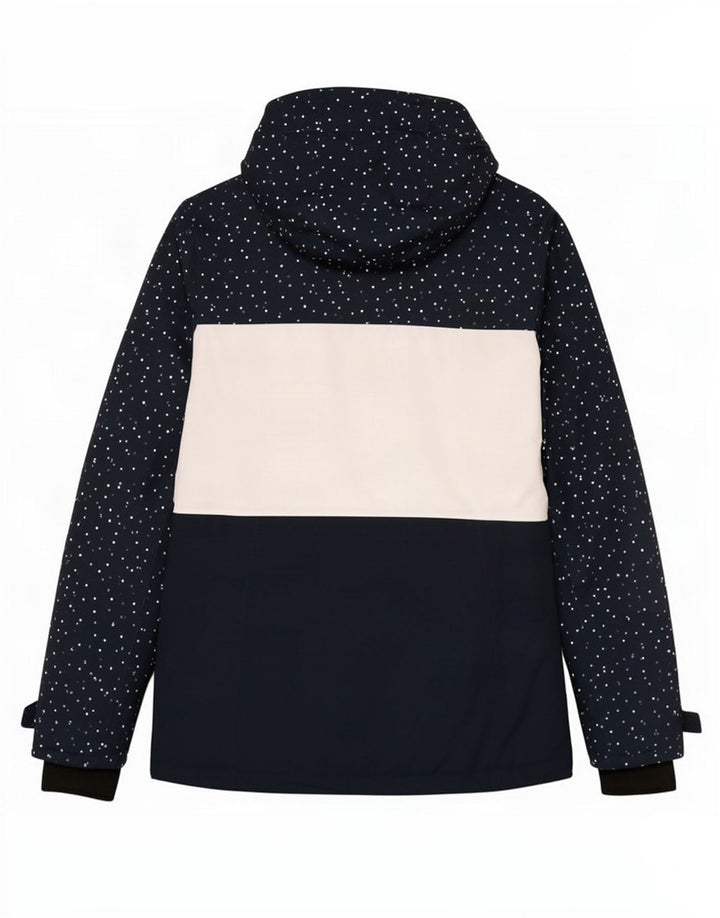 Tog 24 Dame Hætte Oversized Polstret Jakke UK 8 Small Black Colourblock
