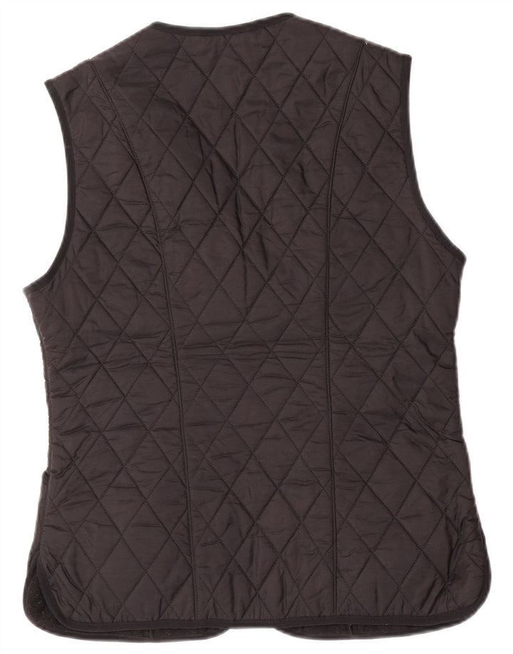 Barbour Womens Quiltet Gilet UK 10 Small Black Polyamide