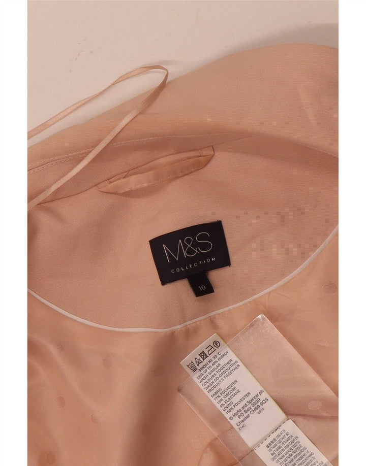 Marks & Spencer Dame Longline ærmeløs blazerjakke UK 10 Small Pink