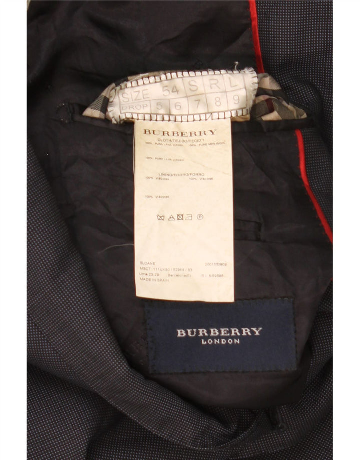 Burberry Herre 2-knaps blazerjakke str. 54 Large Navy Blue New Wool
