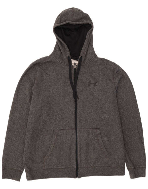 Under Armour Herre Cold Gear Zip Hoodie Sweater XL Grå Bomuld