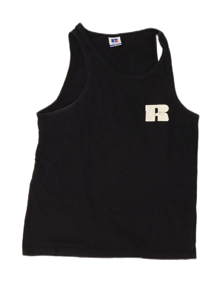 RUSSELL ATHLETIC Herre Grafisk Vest Top Lille Sort Bomuld