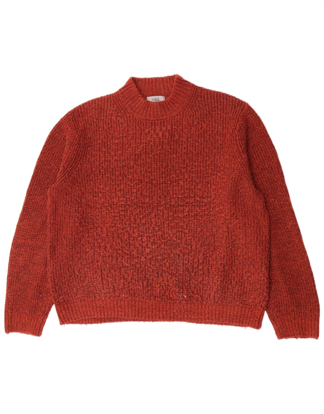 Marks & Spencer Herre Turtle Neck Jumper Sweater XL Rød Akryl