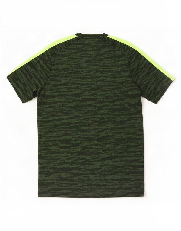 Nike Herre Dri Fit T-shirt Top Medium Grøn Camouflage Polyester