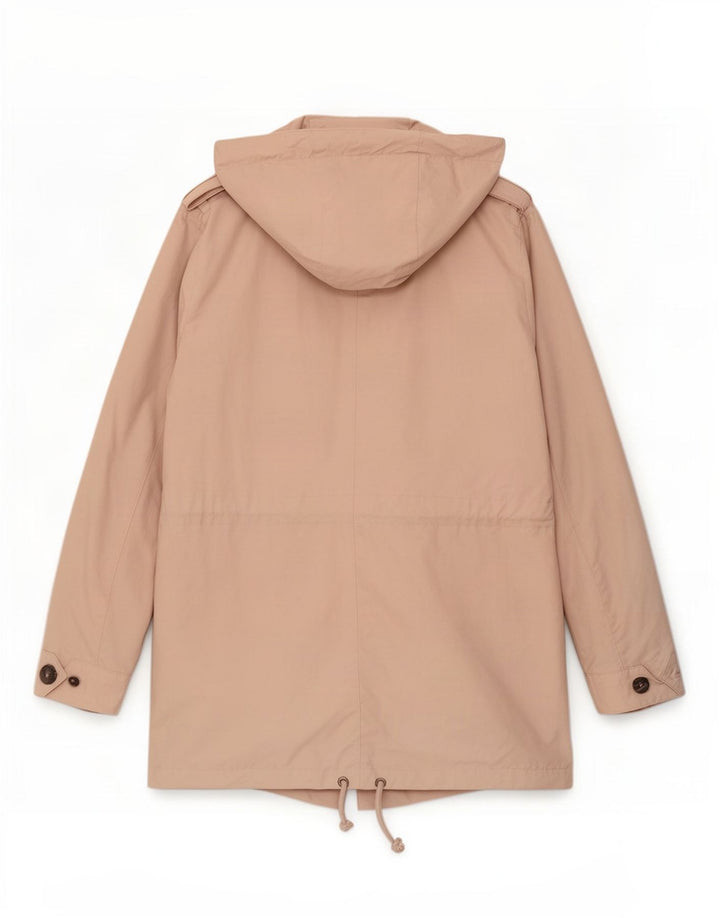 Marks & Spencer Military Parkajakke med hætte til kvinder UK 12 Medium Pink