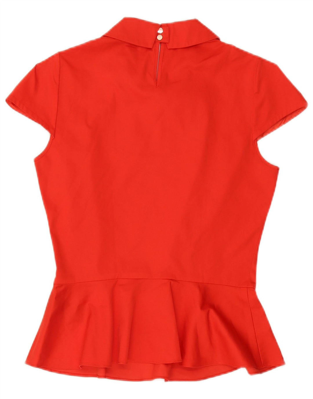 TED BAKER Damebluse Top Størrelse 2 Lille Rød Bomuld
