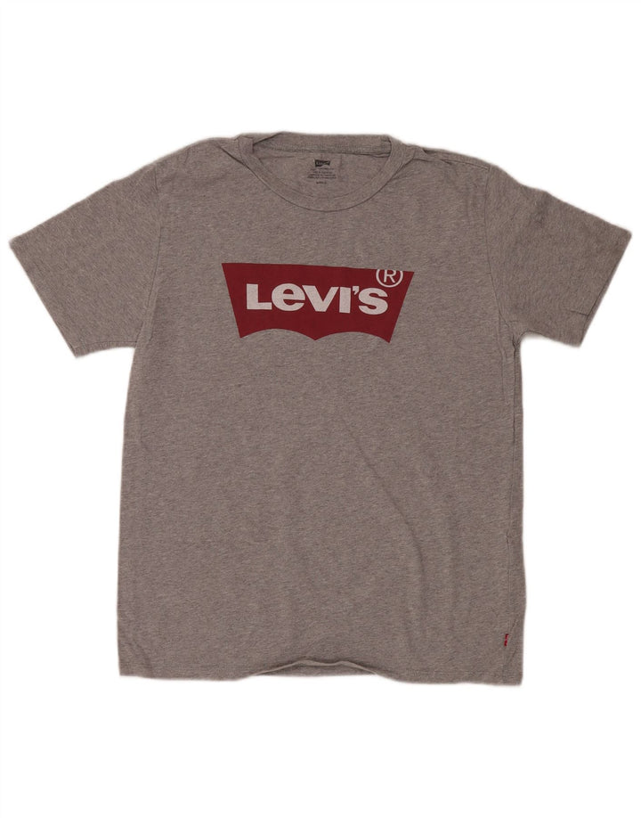 LEVI'S Mens Graphic T-Shirt Top Small Grey Cotton