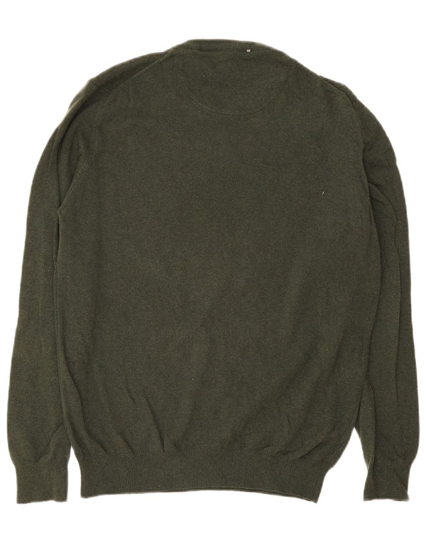 Harmont & Blaine Herre sweater med rund hals, stor grøn polyamid