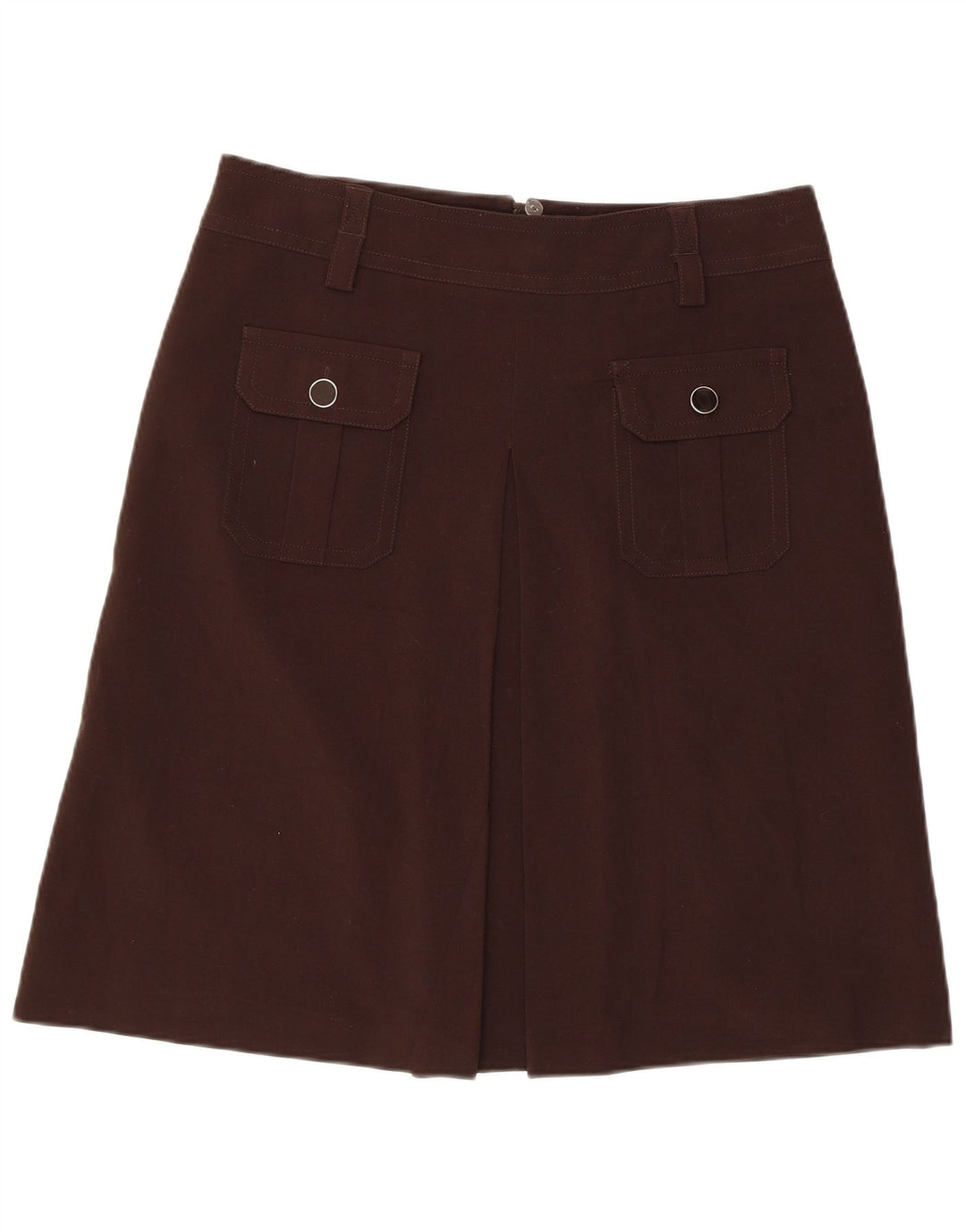 Marks & Spencer A-line nederdel til kvinder UK 14 Large W34 Brown Polyester