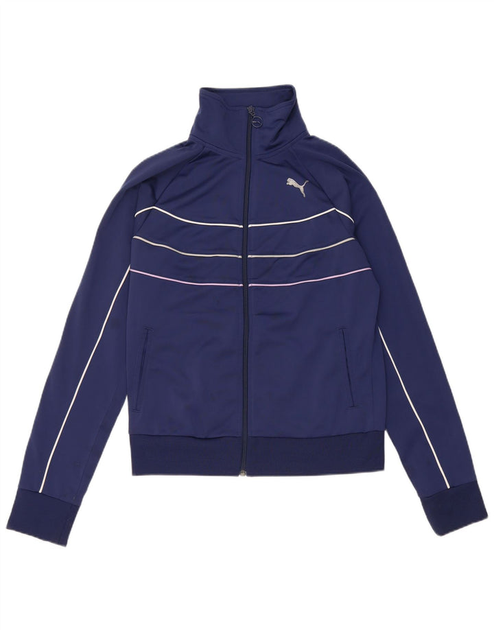 Puma træningsdragt topjakke til kvinder UK 12 Medium Navy Blue