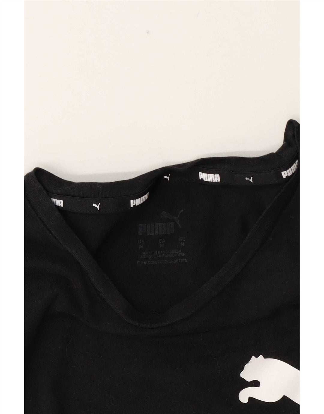 Puma Grafisk T-Shirt Top UK 14 Medium Sort