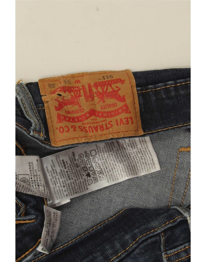 Levi's Herre 511 Slim Jeans W34 L32 Blå Bomuld