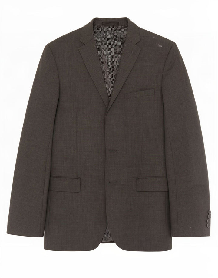 Marks & Spencer Herre 2-knaps blazerjakke UK 40 Medium Grey Uld