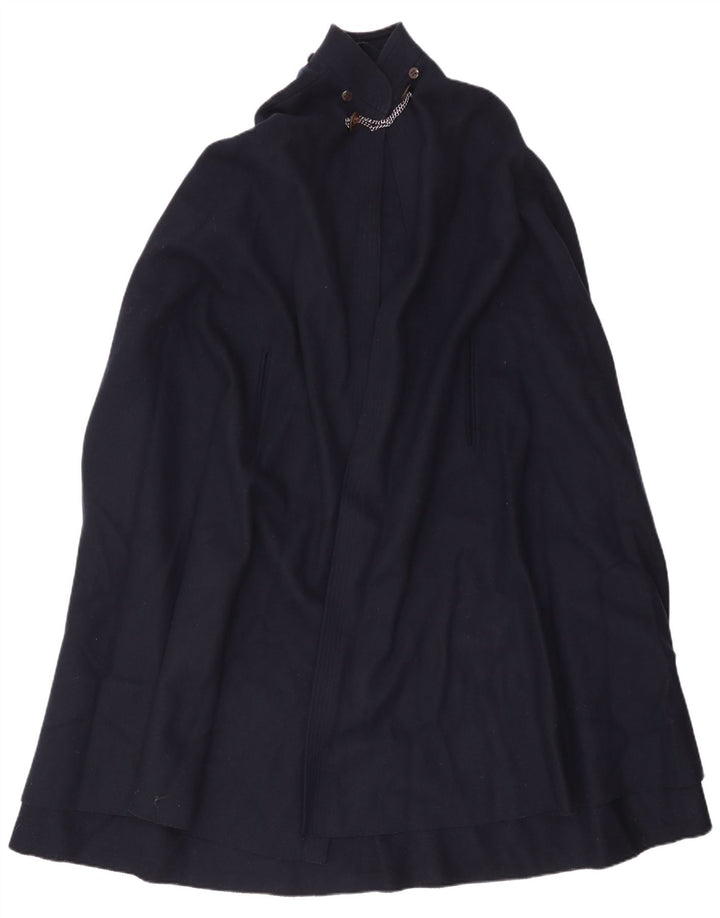 Vintage Dame Capelet Coat IT 42 Medium Navy Blue