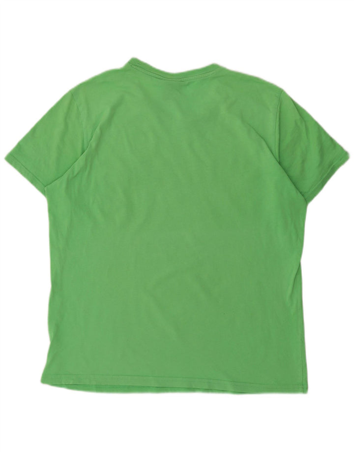 Champion Herre Grafisk T-Shirt Top Medium Grøn