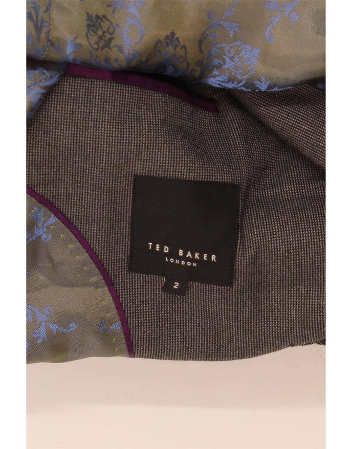 Ted Baker Herre Open Blazer Jacket Størrelse 2 Lille Grå