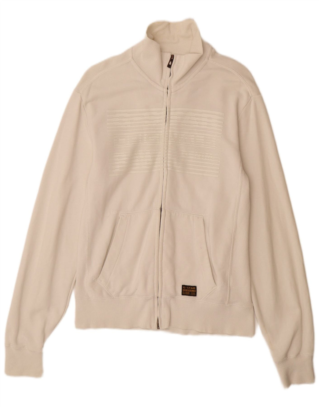 G-STAR Træningsdragt til mænd Topjakke Medium Hvid Bomuld