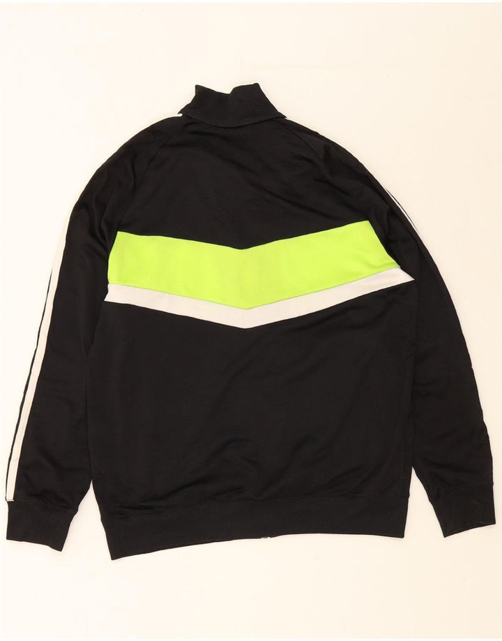ADIDAS Boys Tracksuit Top Jacket 13-14 Years Black Colourblock Polyester Vintage Adidas and Second-Hand Adidas from Messina Hembry 