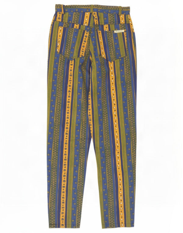 Vintage Dame Casual Bukser IT 42 Medium W30 L26 Flerfarvet Stribet